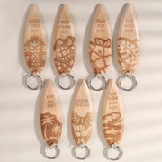 7-Piece Wooden Surfboard Keychain Set